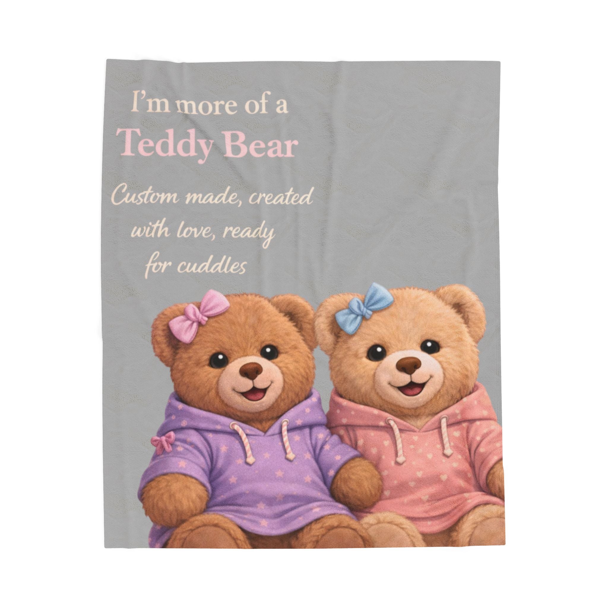 Teddy Bear Plush Blanket Cuddle approved