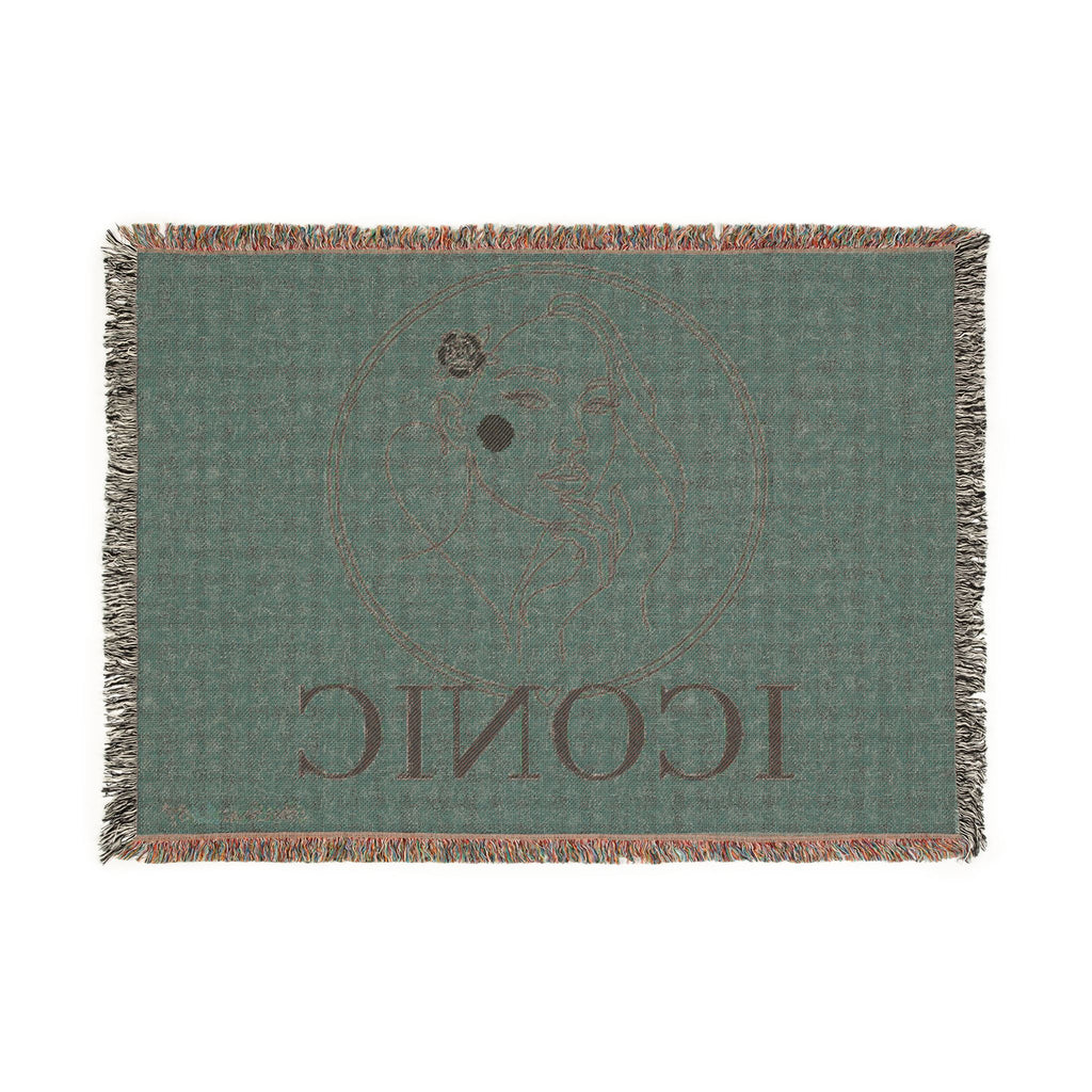 Cuddle up with Iconic woven blanket