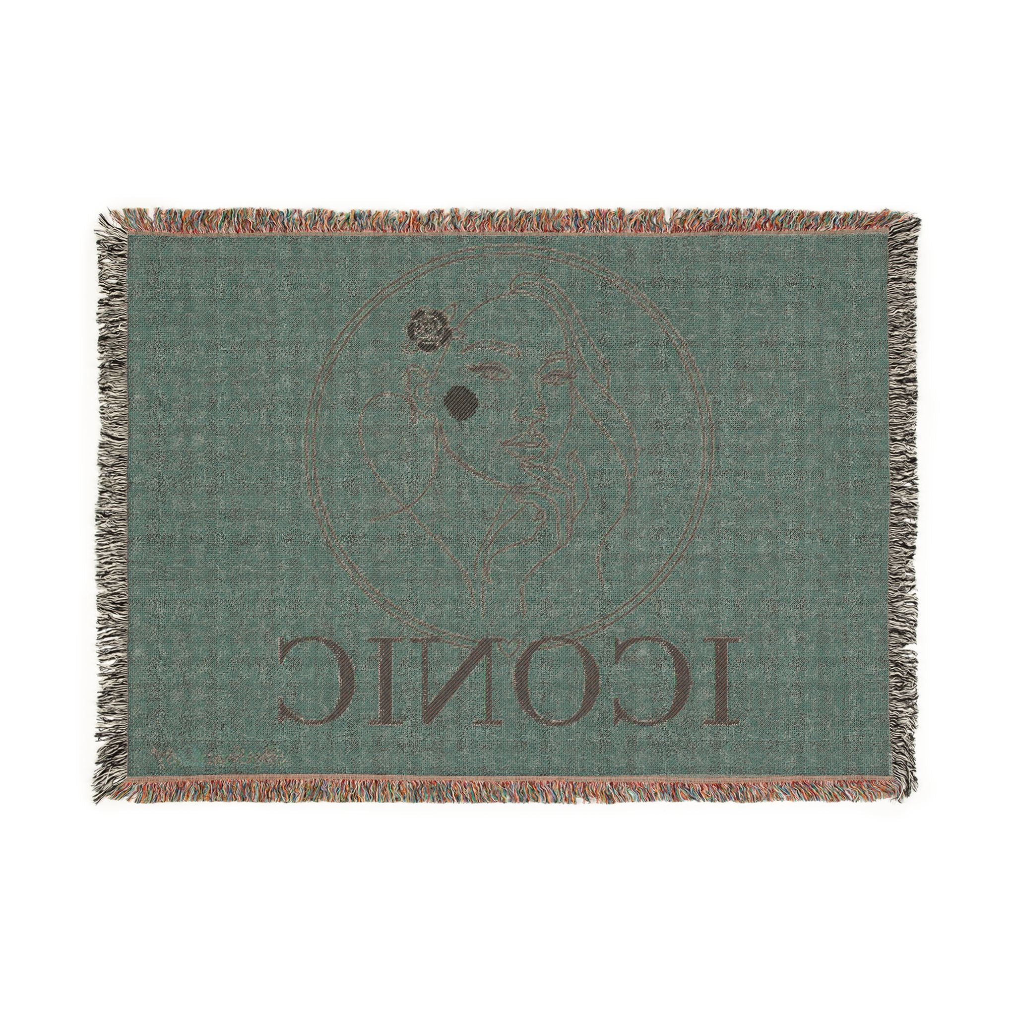 Cuddle up with Iconic woven blanket