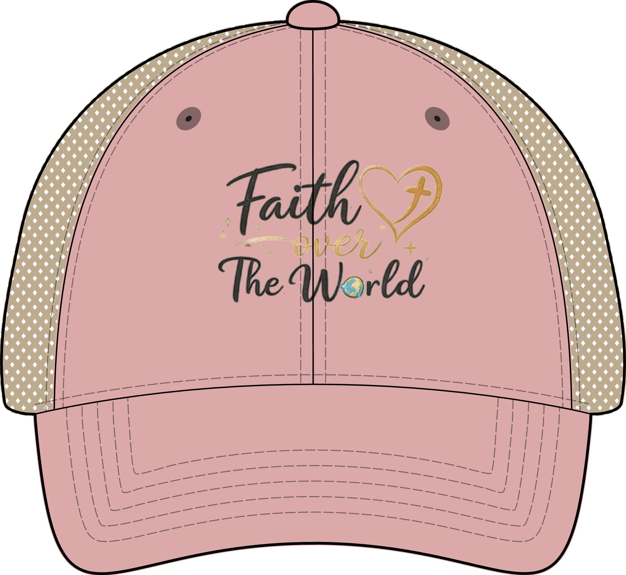 Faith over the world Mesh Cap