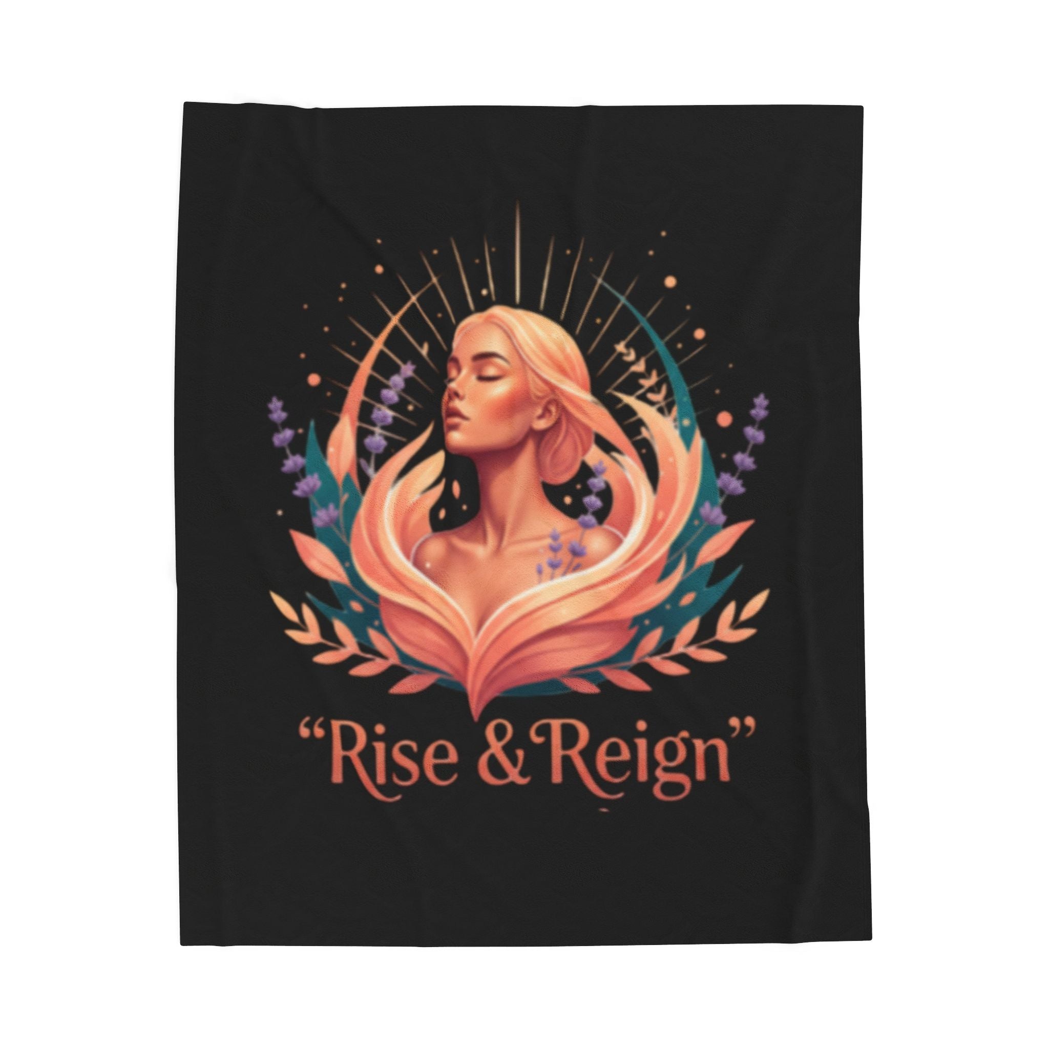 "Rise & Reign" Goddess plush blanket