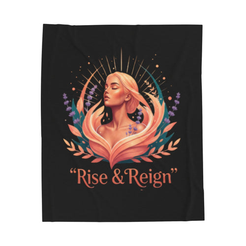 "Rise & Reign" Goddess plush blanket