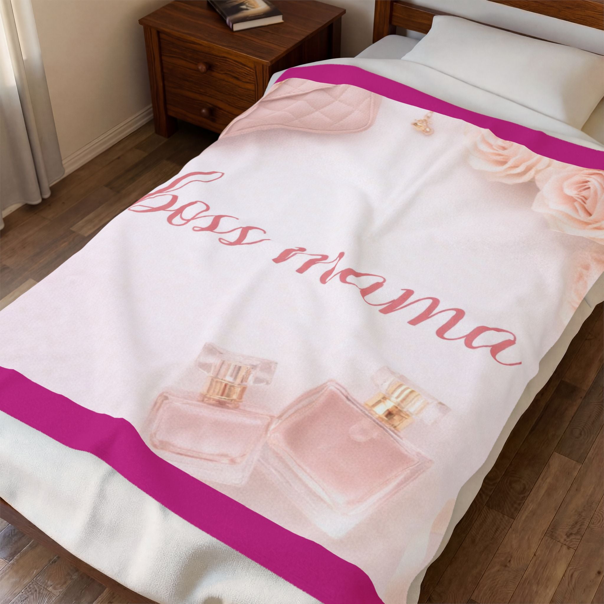 Boss Mama Velveteen Plush Blanket