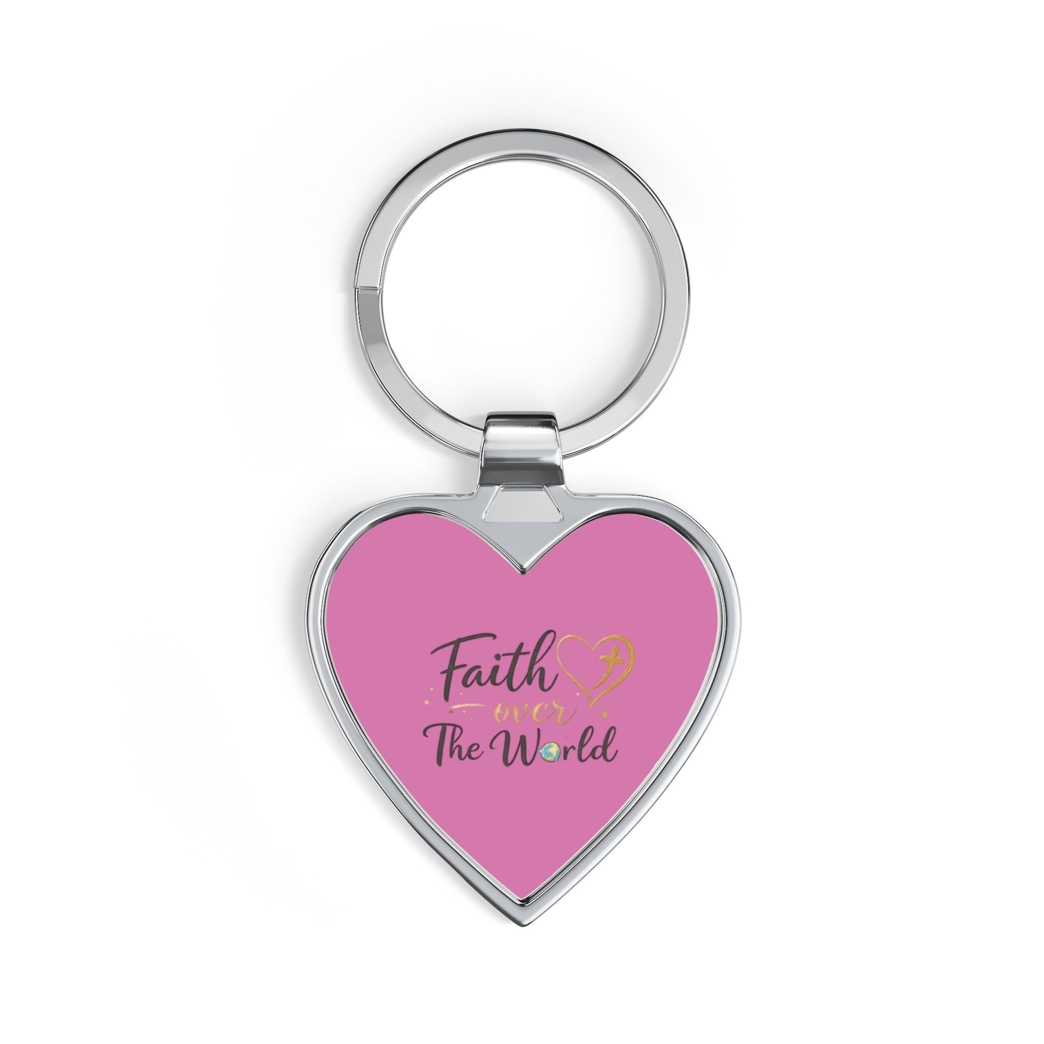 Faith Over The World Keychain
